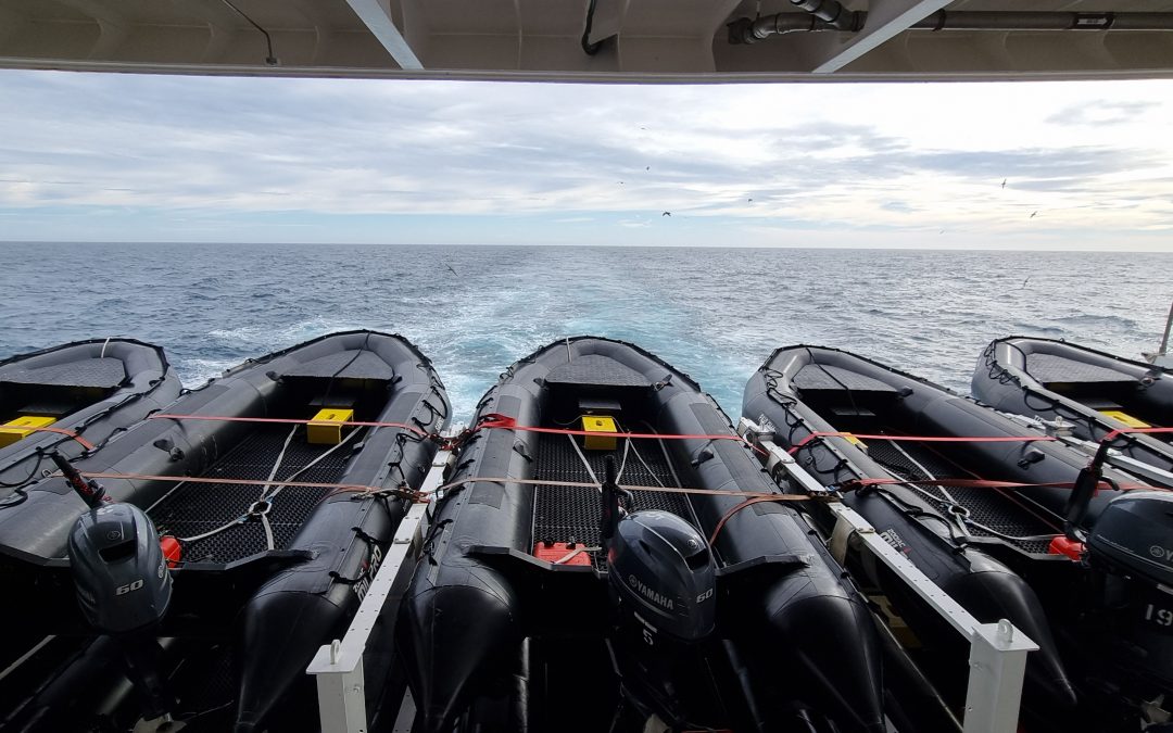 Zodiacs in Antarctica